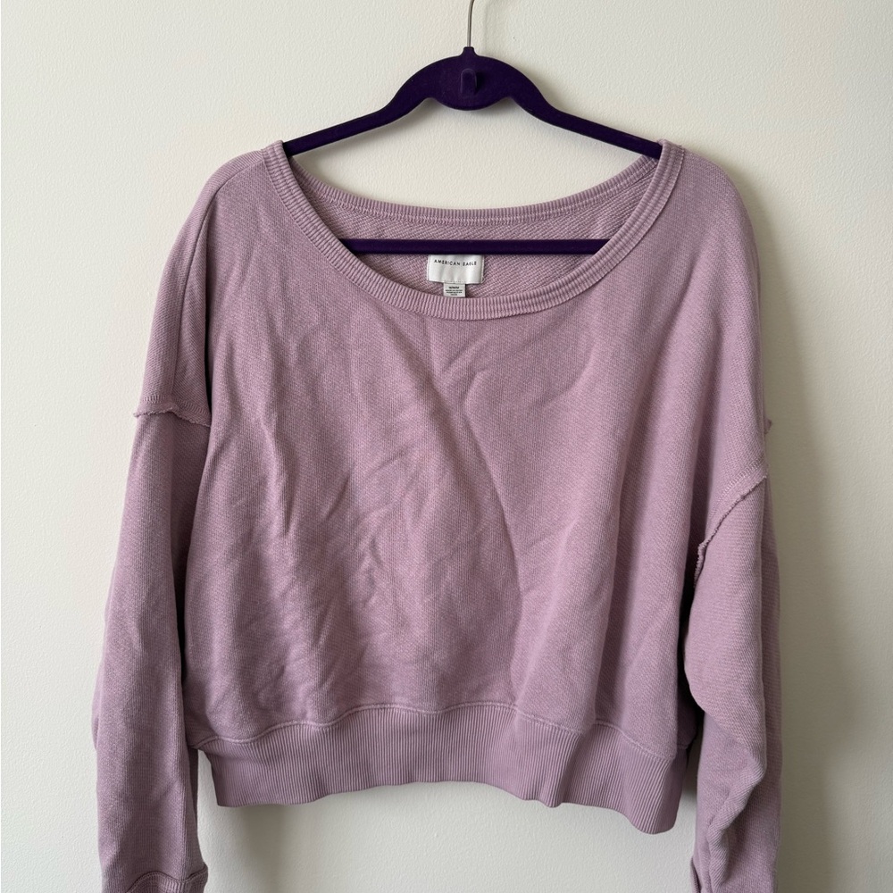 American Eagle Outfitters Light Purple Knit Top